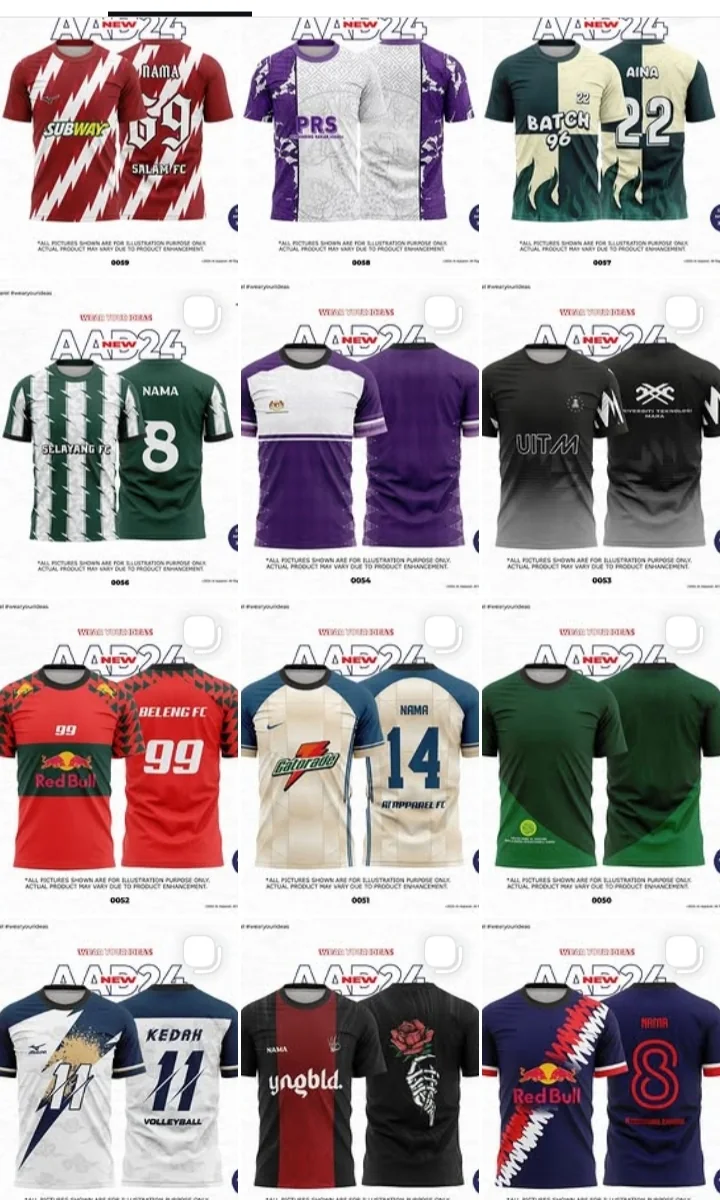 Custom jersey collection