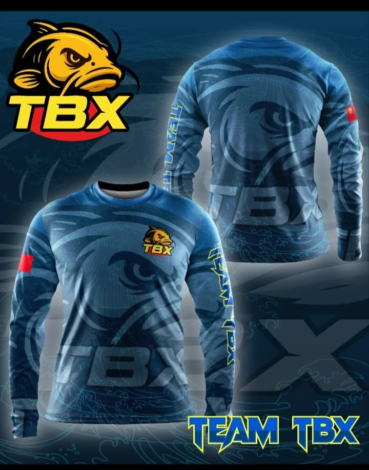 Blue Team TBX fishing jersey design